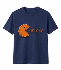 Thanksgiving Gamer T-Shirt Pumpkin Pie Chasing Turkeys Graphic Tee picture