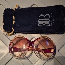 Vintage Balenciaga Women's Oversized Oval Sunglasses Pink Frame Brown Gradient picture