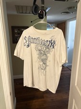 New York Yankees NY Men's White Graphic Print Cotton Jersey Crew Neck T-Shirt picture