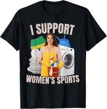 100% CottonI Support Women's Sports Unwearable Aduld Humor Bootleg T-Shirt picture