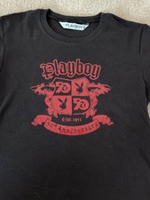 Vintage Authentic Playboy 50th Anniversary Juniors T Shirt Small RARE picture
