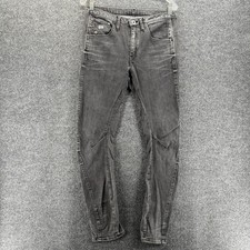 G Star Raw Arc 3D Jeans Mens 32x30 Gray Wash Skinny Denim Biker Punk Casual picture