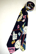 Necktie VTG 80s Nicole Miller Silk Tie Pop Art Pop Culture 57