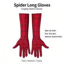 Long Amazing Spider-Man 2 Adult 3D Gloves Spiderman Cos Costume Accessory Gifts picture