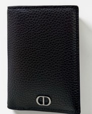 DIOR Beautė Black Faux Leather Card Holder Silver CD w/ DIOR Pouch GWP Unisex picture