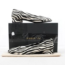 Paris 64 Ballerina Alice Colt Hair Flats In Zebra Print - Women's Size EU 38 picture
