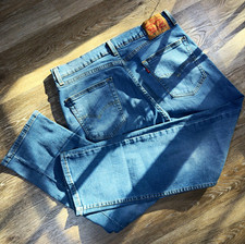 Levi's Men’s 500 Series Slim Fit Blue Denim Jeans Mid Rise Light Wash picture