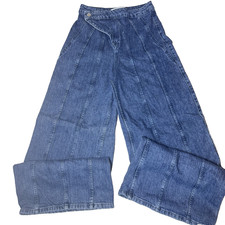 Social Tourist Hollister Ultra High Rise Baggy Jean Wide Leg 28 7R Y2K Dark Wash picture