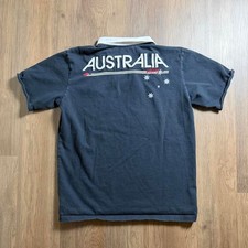 Vintage Billabong Australia Rugby Polo Shirt Navy Blue Y2K Embroidered XXL XL picture