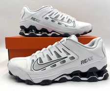 Nike Men's Reax 8 TR Mesh White Metallic Silver Shoes 621716-108 Size 9.5 picture