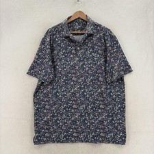 Rhoback The All American Floral Performance Polo Shirt Mens XL Stretch Preppy picture