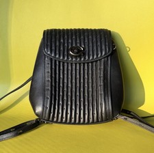 Coach Quilted Rivets Parker Convertible leather Backpack Black Authentic picture