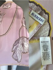 Beautiful Burberry Silk Scarf Lavender Oversized 35 90 Very Good Cond picture