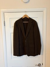 J.Crew Crosby Classic-Fit Blazer, Brown Multi-Check English Merino Wool Size 40L picture