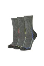 Amazon Essentials Women's Comfortable Cushioned Hiking Crew Socks, 3 Pairs, Char picture
