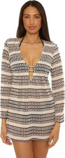 BECCA Swim Women's Utopia Crochet Tunic, Casual, Beach Cover Up picture