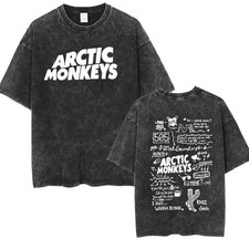 Arctic Monkeys Retro Rock Album Tee Vintage Graphic T-Shirt Men’s Y2K Style picture
