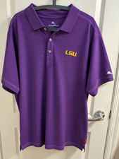 Tommy Bahama LSU Tigers Polo Shirt Men's XL Purple The Emfielder NWT picture
