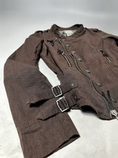 vintage Diesel woman brown multipocket asymmetric napoleon jacket size S picture