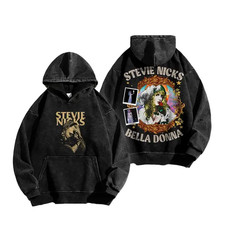 Stevie Nicks Bella Donna Vintage Washed Hoodie Rock Music Graphic Gift for Fans picture