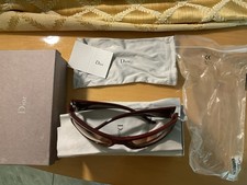 Vintage Christian Dior Dior Sunglasses Burgundy Oversized Safilo w/ Box Case picture