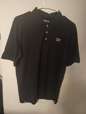 Lands' End Men's Small Cotton Polo Shirt Black - Wells Fargo Logo picture