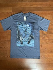 VTG Wolf Dream Catcher Nothing Can Hold Back A Dream Shirt Size M NWT Dead Stock picture