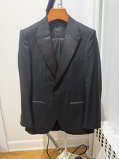 BRAND NEW 40R Dino Filarte black worsted wool tuxedo picture