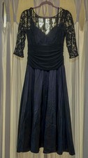 SLNY Black Lace Cocktail Dress, Size 6 picture