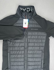 Spyder Mens Full Zip Puffer Softshell Jacket OMSP174 Sz M - $169 picture