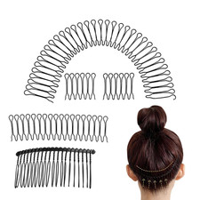 5 Pack Hair Comb Clips for Women, Black Metal Wire Hair Combs | Wire Slides U‑Sh picture