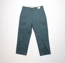Deadstock Vtg 60s Mens 36x28 Boatsail Sanforized Cotton Twill Pants Green USA picture