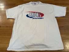 Vintage Lipton Brisk fountain Iced Tea Advertising T-Shirt White XL picture