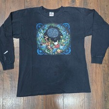 Vintage 1998 Bill Bell Astrologer Wizard Long Sleeve Graphic T-Shirt picture
