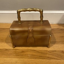 Vintage Lesco Lona Structured Chest Box Gold Hardware Handbag Purse Hong Kong picture