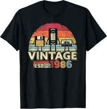 1986 Shirt. Vintage Birthday Gift, Funny Music, Tech Humor T-Shirt picture