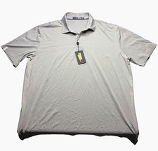 NWT RLX Ralph Lauren Mens XL Gray Short Sleeve Polo Shirt Moisture Wicking Golf picture