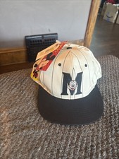 VTG NWT Mickey Mouse Hat Walt Disney Pinstripe Snapback Made USA Baseball Cap picture