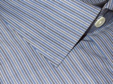 $245 NEW JOHN VARVATOS DRESS SHIRT 17 36/37 CLASSIC FIT FANCY STRIPE MENS picture