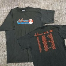 Vtg Deftones Around The Fur tour 1998 T-shirt 2 side black tee NH15142 picture