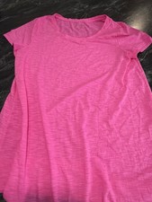 Lilly Pulitzer Luxletic Top Short Sleeve, Hot Pink, Size S picture