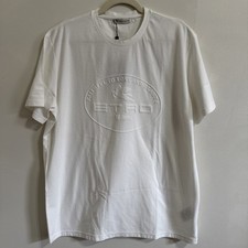 Etro Milano T Shirt NWT New White Tee XXL 23x30 Z6 picture