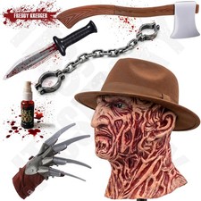 Adult Freddy Krueger Mask Nightmare On Elm Street Burnt Mask With Accessory Sets picture