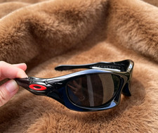 Vintage Oakley Monster Dog 00s Prizm Black Sunglasses Glossy Black Frame picture