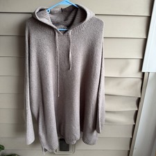 J. Jill Pure Jill Hoodie Sweater Womens 3X Brown Marl Knit Long Relaxed Cozy picture