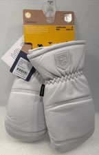 New HESTRA Leather Box Mitt- Off White Size 7 Unisex SM Goat Leather picture