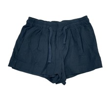 Vince Women's L Gauze Black Drawstring Cotton Shorts C0762 picture