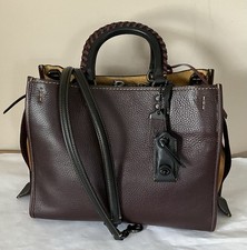 Coach Rogue 30 Handbag Tote Bag Pebble Leather 2way Oxblood #20315 EUC picture