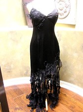 NWT Jovani social occasion prom evening formal pageant Salsa SILK dress Black 14 picture