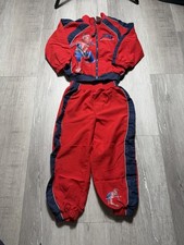 Vintage 2004 Spider-Man 2 Marvel Red Navy Tracksuit Set Kids 4T Y2K picture